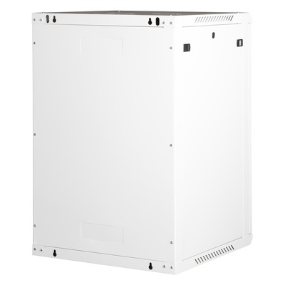 19" Rack na stenu 18U, sivý, 912x600x600mm (HxWxD), odnímateľné bočnice