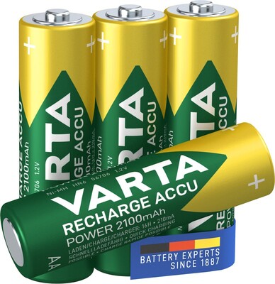 Batéria VARTA RTU nabíjacia AA (4ks) 1.2V 2100mAh NiMH (HR6 56706) 4BL