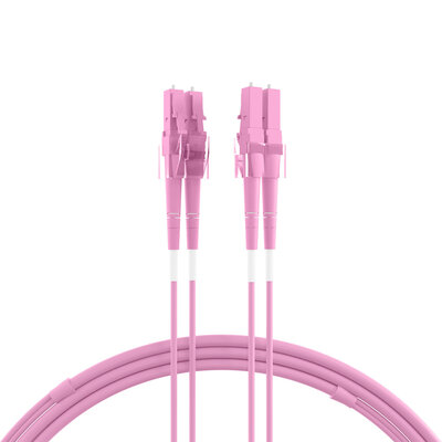 Fiber kábel LC-LC, 2m Duplex OM4(50/125µm), LSOH, 1.2mm, fialový