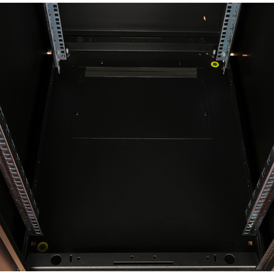 19" Rack na podlahu 22U, 1164x600x800mm (HxWxD), PRO, sklenené dvere, čierny