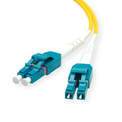 Fiber kábel LC-LC, 5m Duplex OS2(9/125µm), LSOH, uniboot konektor, G657.A2, ohybný, 3mm, žltý