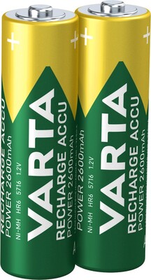 Batéria VARTA RTU nabíjacia AA (2ks) 1.2V 2600mAh NiMH (HR6 5716) 2BL