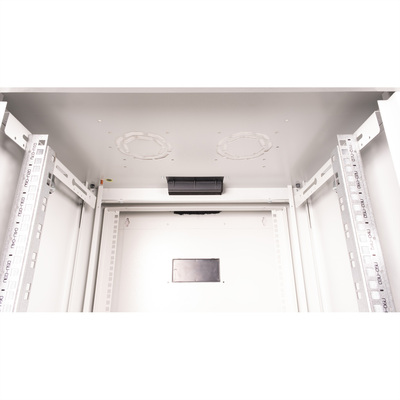 19" Rack na stenu 7U, sivý, 418x600x600mm (HxWxD), RAL7035, PRO, otočný (2-dielny)