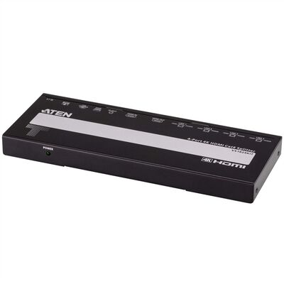 Predĺženie HDMI cez TP do 40m, Video distribútor/splitter 1IN/4OUT (4K@60Hz), IR, čierny