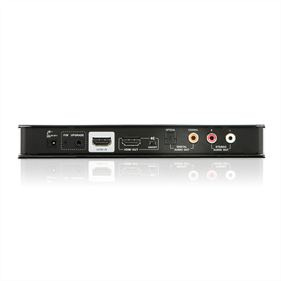 HDMI Audio Extraktor, 4K, digital: toslink (S/PDiF) + 1x Cinch (RCA), analog: 2xCinch (RCA), čierny