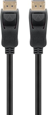 Kábel DisplayPort M/M 2m, 8K@60Hz, DP v1.4, 32.4Gbit/s, čierny, pozl. konektor