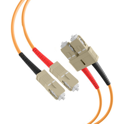 Fiber kábel SC-SC, 10m Duplex OM2(50/125µm), LSOH, 3mm, oranžový
