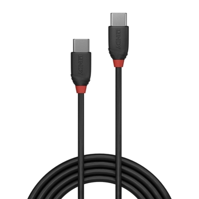 Kábel USB 3.2 Gen 2x2, Typ C CM/CM 1m, 20Gbps, PD 60w 20V3A, Black Line, čierny