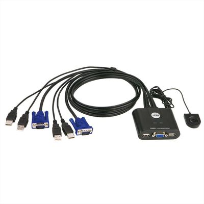 KVM switch/prepínač 2PC, VGA, USB, star