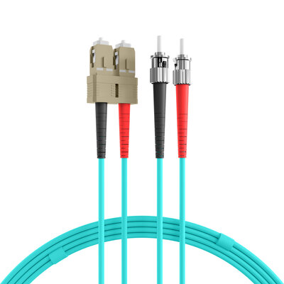 Fiber kábel SC-ST, 3m Duplex OM3(50/125µm), LSOH, 3mm, tyrkysový