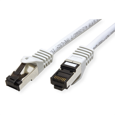 S/FTP (PiMF) Patchkábel LSOH 3m cat.8.1, biely, Cu, 40GBit/s, 2000MHz
