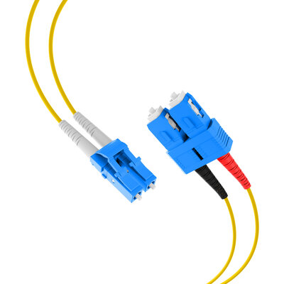 Fiber kábel LC-SC, 20m Duplex OS2(9/125µm), LSOH, 2mm, žltý