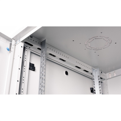 19" Rack na stenu 15U, sivý, 779x600x600mm (HxWxD), odnímateľné bočnice