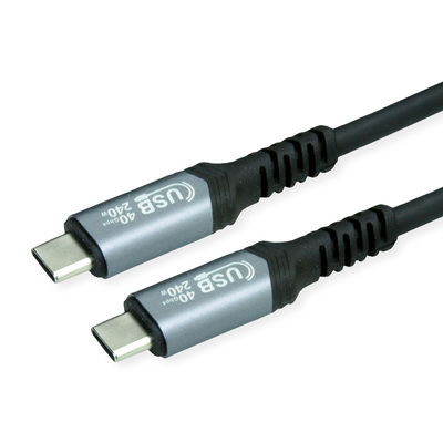 Kábel USB 4 Gen 3x2, Typ C CM/CM 0.8m, 40Gbps, PD 240w 48V5A, čierny