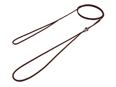 Vodítko výstavné (predvádzacie) s uškom, 3mm/1.4m, s gorálkou Pandora, lanko, pre malé psy, sivé §