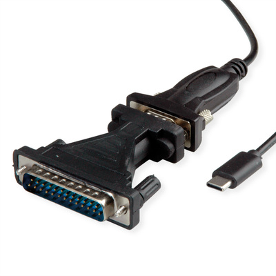 Redukcia z USB 3.1 Typ C na RS232, 9pin, 1.8m + adapdér na 25Pin M