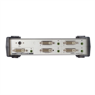 Video distribútor / splitter DVI-I + audio, 1IN/4OUT, 1920x1200@60Hz