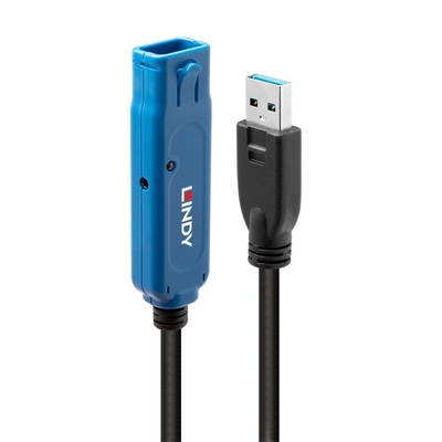 Kábel USB 3.0 A-A M/F 15m, Super Speed, čierny, AKTÍVNY Cable Pro Slim