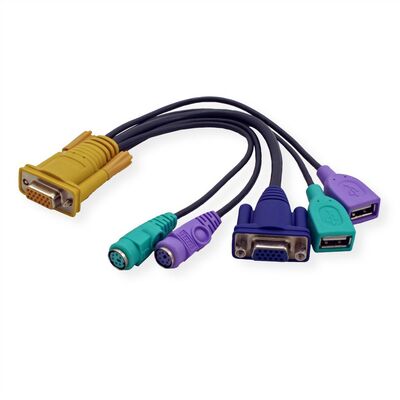 KVM switch/prepínač 16PC, VGA, PS2+USB, HotKeys, OSD