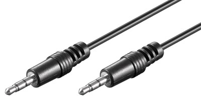 Kábel 3.5mm stereo jack M/M 5m, čierny