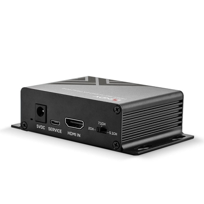 HDMI Audio Extraktor, 4K, digital: toslink (S/PDiF), analog: 2xCinch (RCA), čierny, 18G