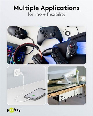 Kábel USB 2.0 A-A M/F 3m, High Speed, predlžovací, čierny