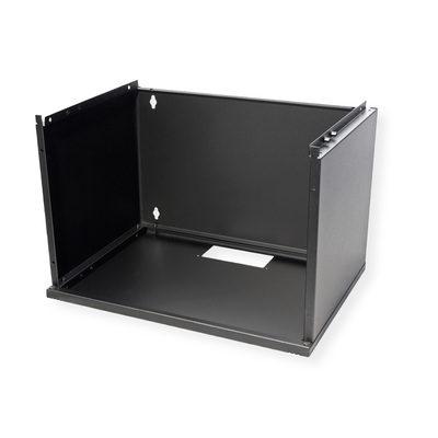 19" Rack na stenu 7U, čierny, 370x540x400 mm (HxWxD), RAL9005, BASIC