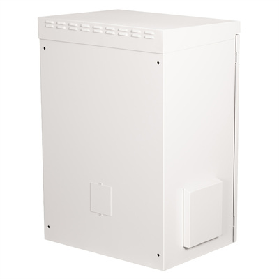 19" Rack na stenu 16U, sivý, 891x600x450mm (HxWxD), RAL7035, IP55, vonkajší, odnímateľné bočnice