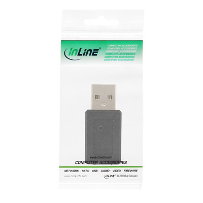 Adaptér USB 2.0, A-Mini-B 5pin M/F, 480Mbps, priamy, čierny