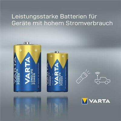 Baterka VARTA Longlife Power Alkalická D Mono (2ks) 1.5V (LR20) 2BL