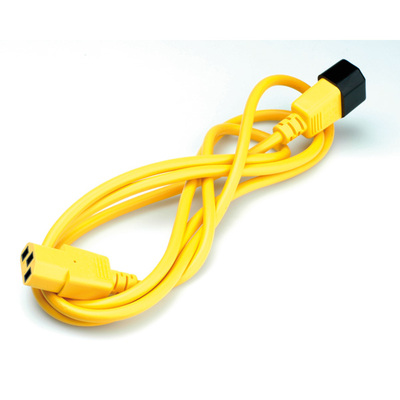 Kábel sieťový 230V predlžovací, C13 - C14, 1.8m, 0.75mm², 10A, žltý