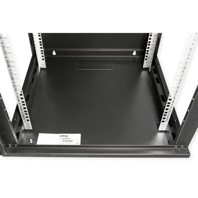 19" Rack na stenu 15U, čierny, 779x600x600mm (HxWxD), odnímateľné bočnice