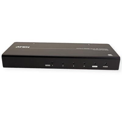 Video distribútor/splitter HDMI 1IN/4OUT UHD 4K@30Hz, čierny