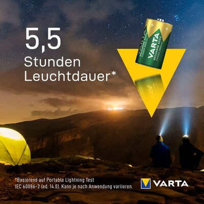 Batéria VARTA RTU nabíjacia D (2ks) 1.2V 3000mAh NiMH (HR20 56720) 2BL