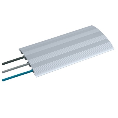Káblový tunel na káble prechodová lišta z hliníku 2000 x 146 x19 mm, tvrdený elexovaný hliník, sivý