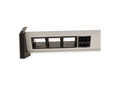 DESK 3xUTE 230V, 3xCustom, GST18 IN/OUT, hliník/čierny