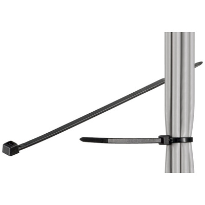 Zväzovacie lanko 203x2.5mm, 100ks/bal, čierne