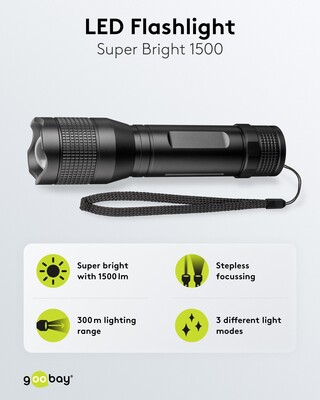 Batéria ručná LED Super Bright 1500