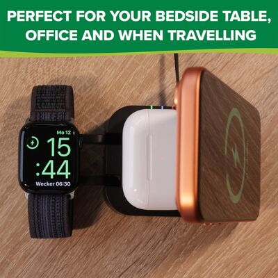 Nabíjačka bezdrôtová (wireless), skladacia 3v1, MagSafe kompatibilná,15W