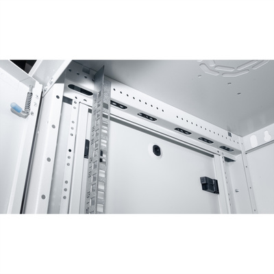 19" Rack na stenu 6U, sivý, 379x600x450mm (HxWxD), odnímateľné bočnice