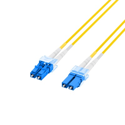 Fiber kábel LC-LC, 1.5m Duplex OS2(9/125µm), LSOH, 2mm, žltý
