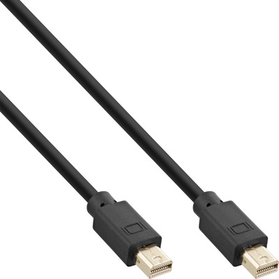 Kábel DisplayPort mini M/M 2m, 8K@60Hz, DP v1.4, 32.4Gbit/s, čierny, pozl. konektor