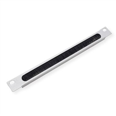 10" Panelová záslepka, prechodka s kefkami, 0.5U, sivá
