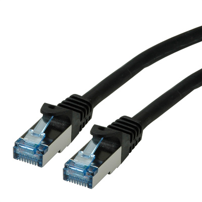 S/FTP (PiMF) Patchkábel LSOH 1m cat.6a, čierny, Cu, Component Level