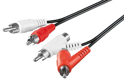 Kábel Cinch 2x audio M/M Y-konektor 1.5m, čierny