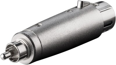 Adaptér XLR/Cinch (RCA) F/M, kovový, priamy
