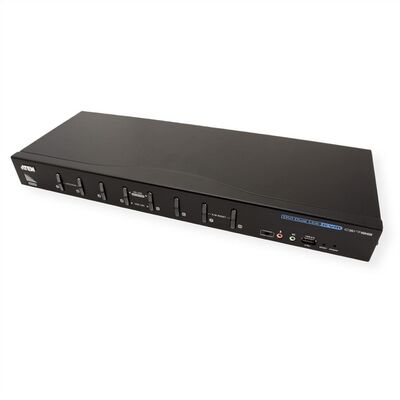 KVM switch/prepínač 8PC, USB, Audio, DVI-D