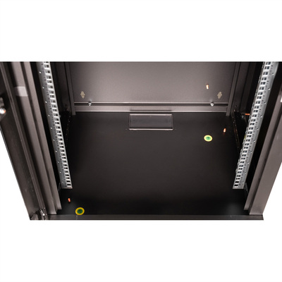 19" Rack na stenu 20U, čierny, 996x600x450mm (HxWxD), RAL9005, PRO, odnímateľné bočnice