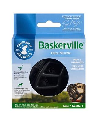 Náhubok Baskerville plast čierny pre psa veľ.1