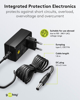 Adaptér NTS 2250mA Univerzálny 3-12V, 27W, 1.8m kábel, konektory: DC, USB(mini, micro, A, C), čierny
